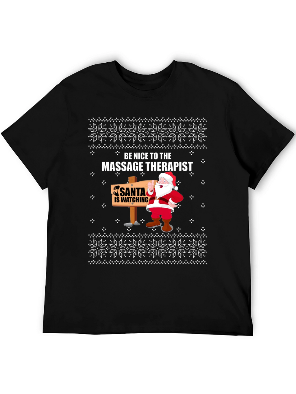 Massage Therapist Santa Ugly Christmas T-Shirt