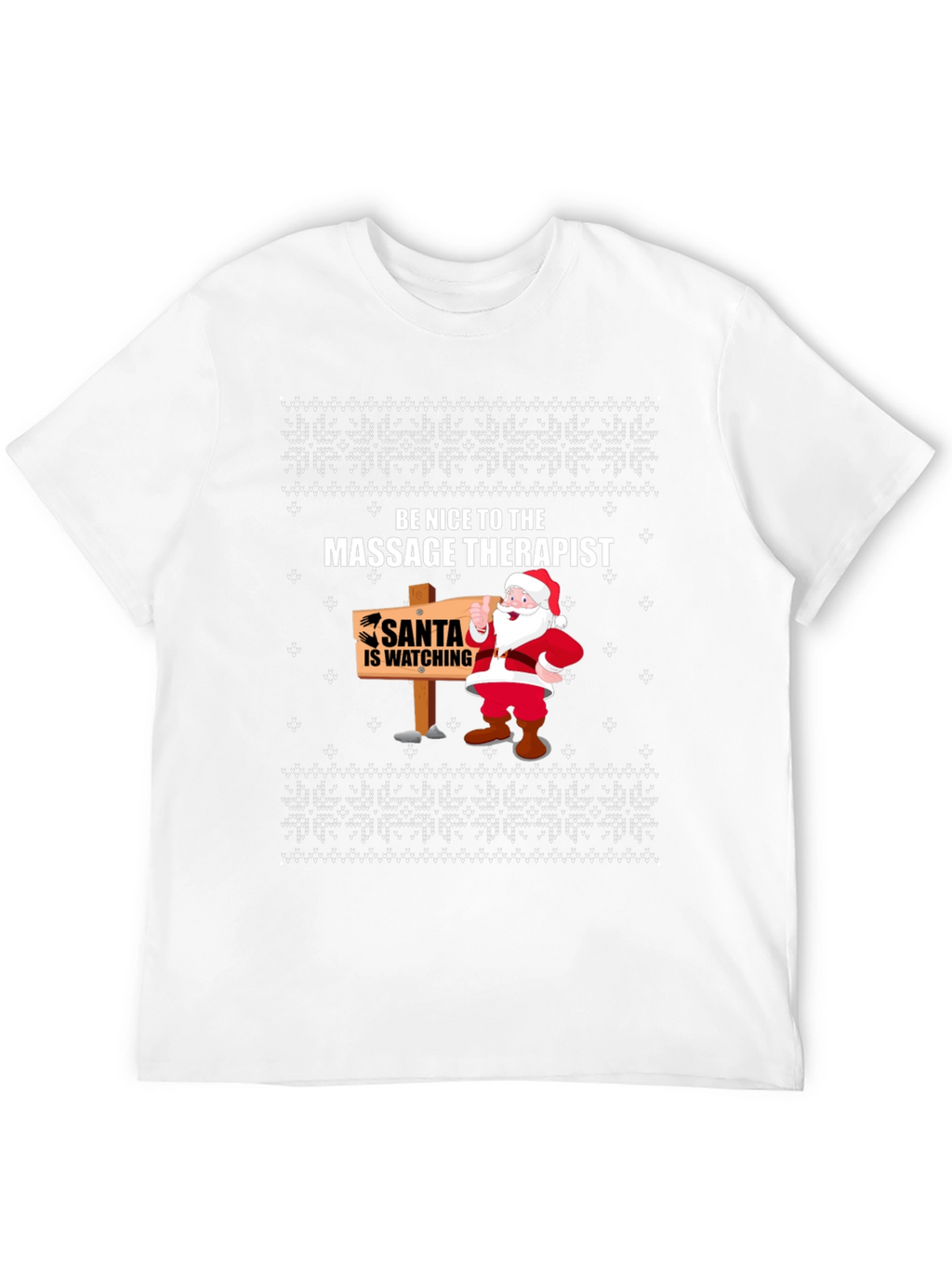 Massage Therapist Santa Ugly Christmas T-Shirt