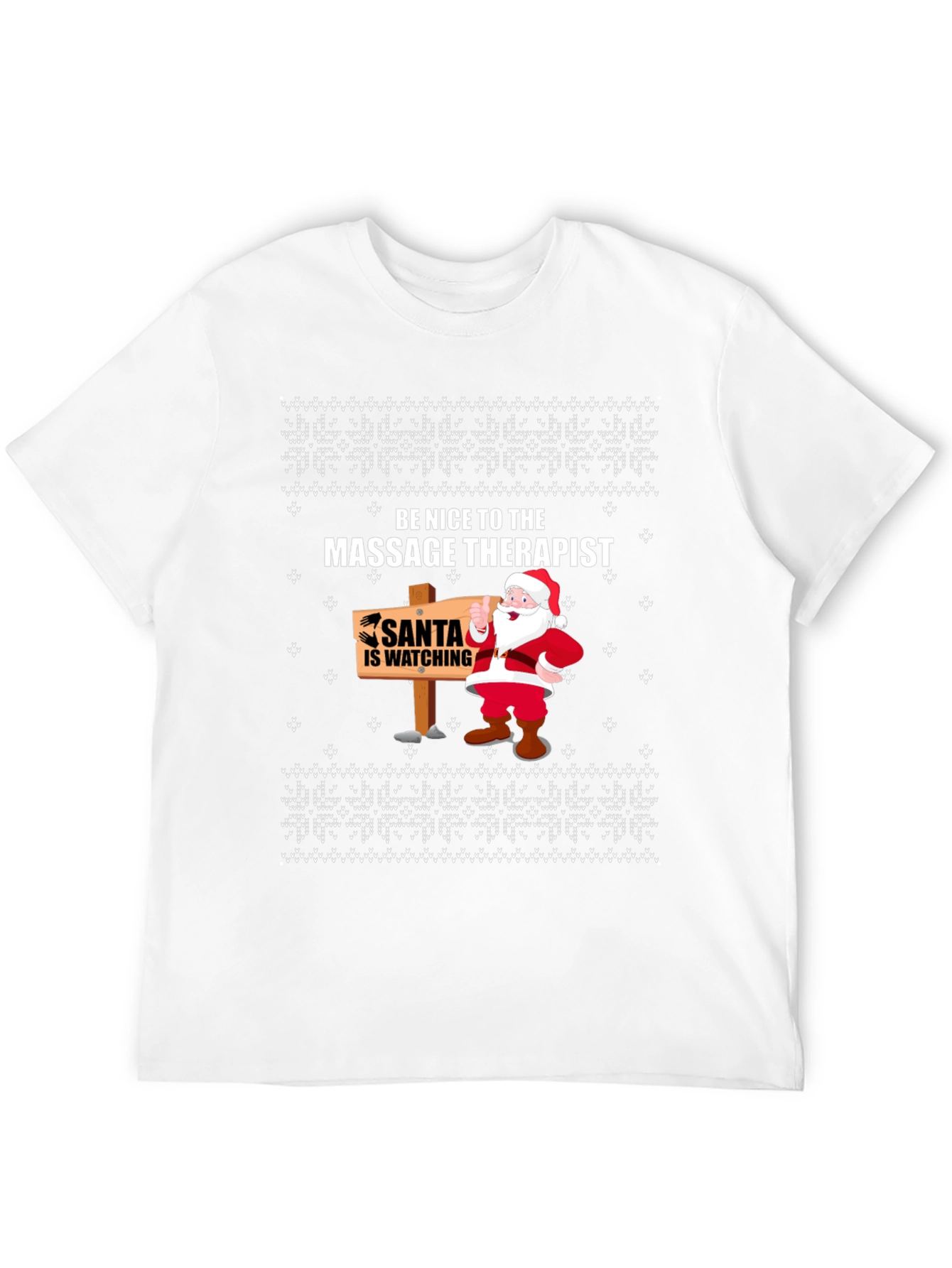 Massage Therapist Santa Ugly Christmas T-Shirt