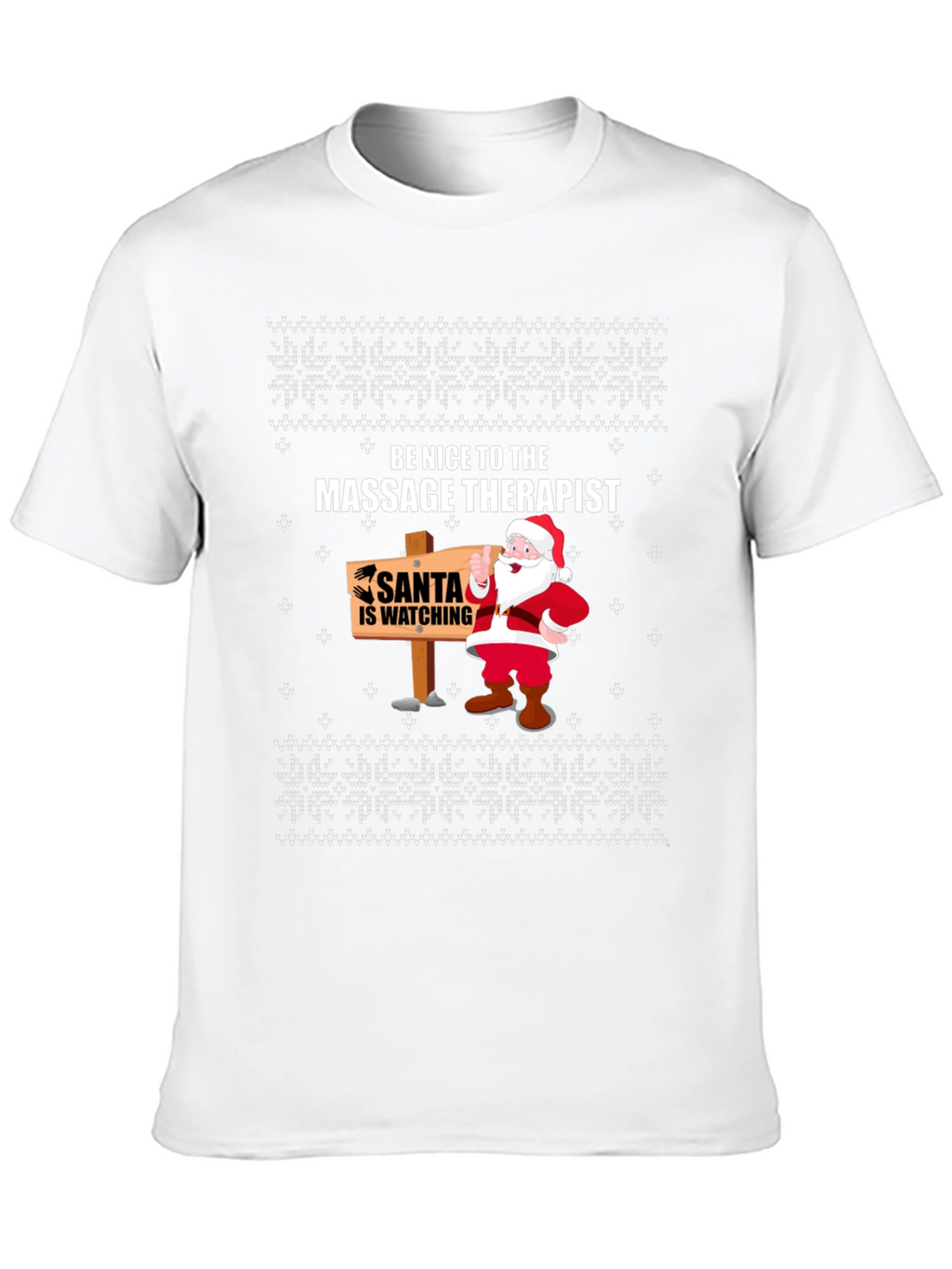 Massage Therapist Santa Ugly Christmas T-Shirt