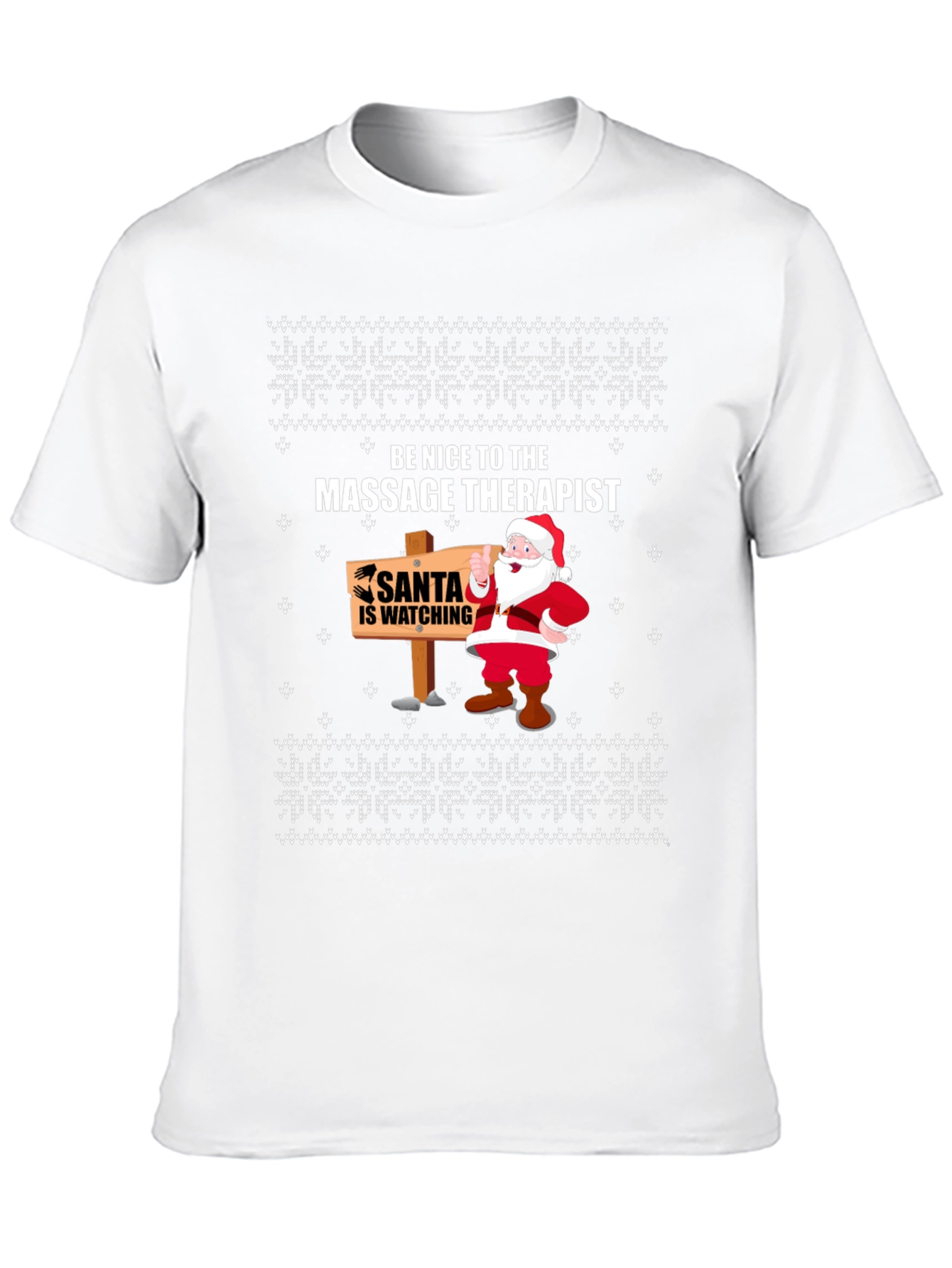 Massage Therapist Santa Ugly Christmas T-Shirt