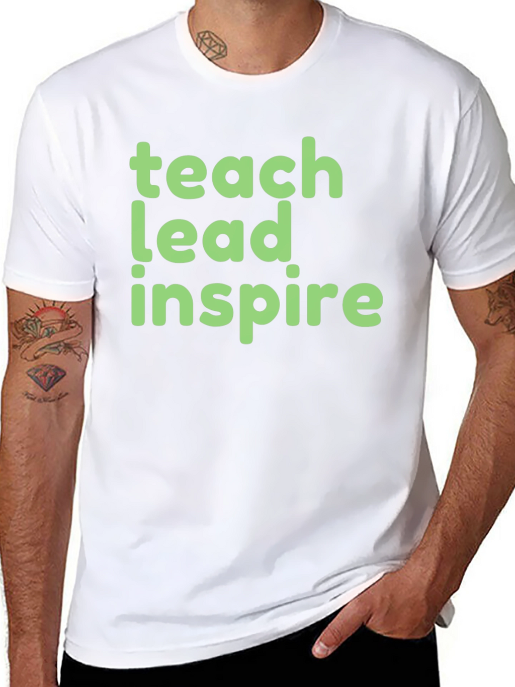 Teach Lead Inspire Graphic Tee - Black