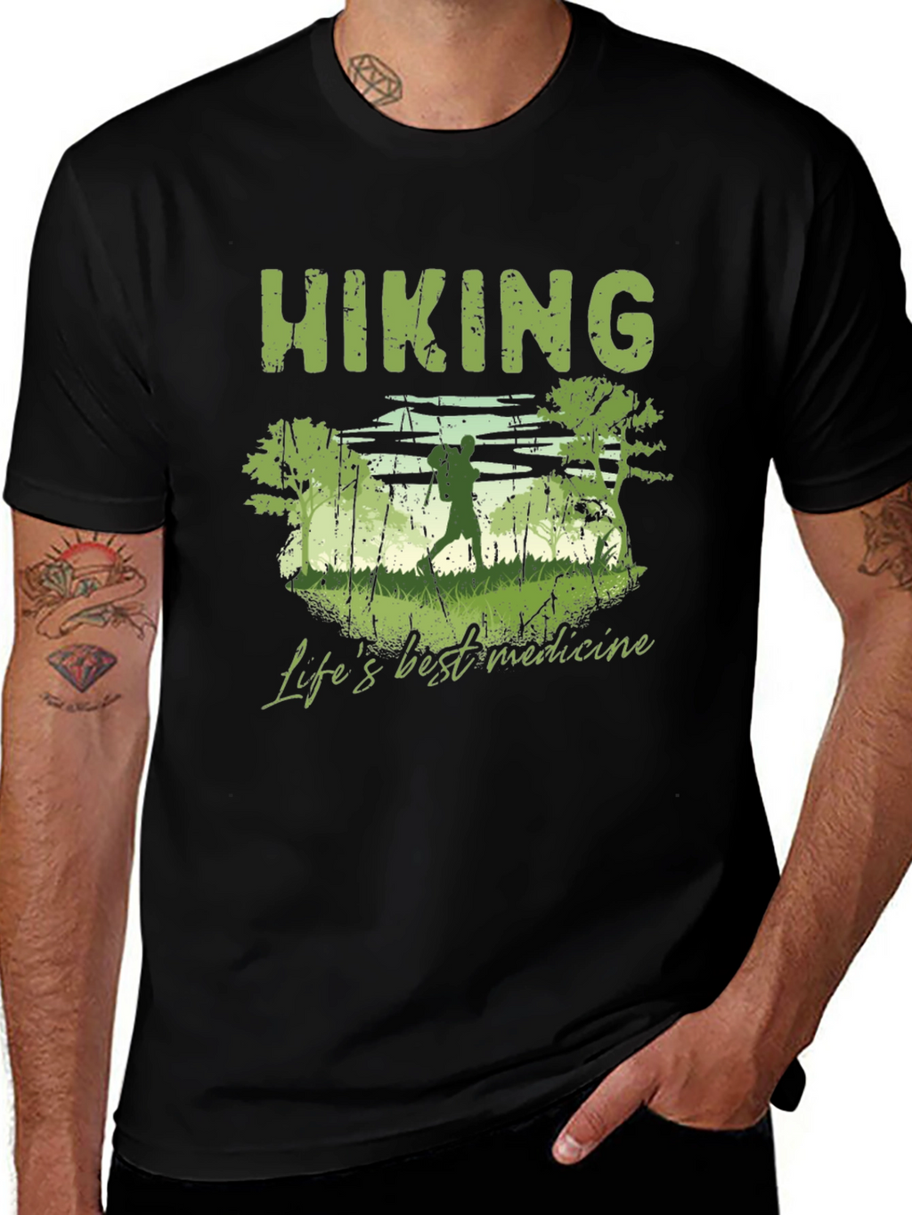 Hiking Lifes Best Medicine Graphic T-Shirt