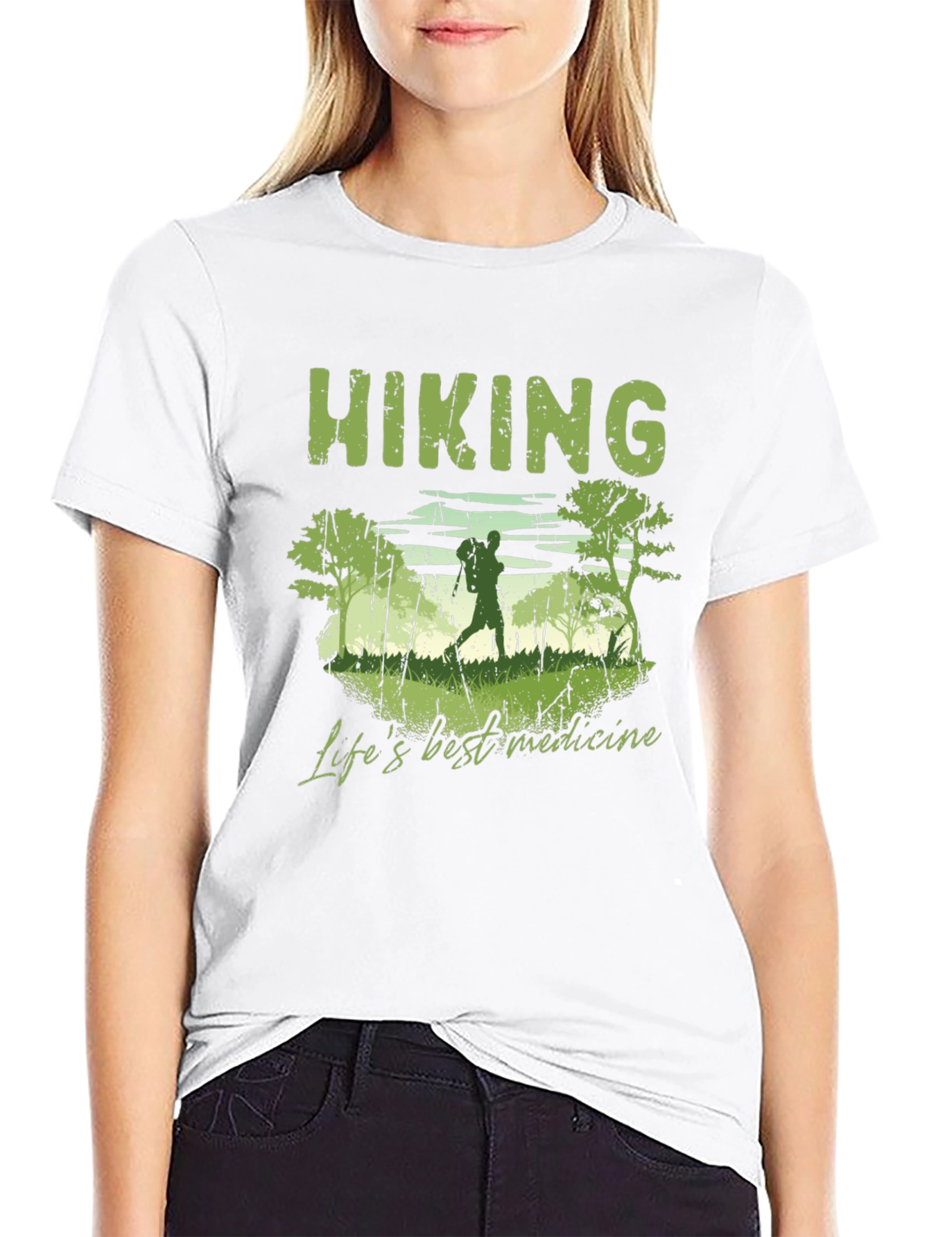 Hiking Lifes Best Medicine Graphic T-Shirt
