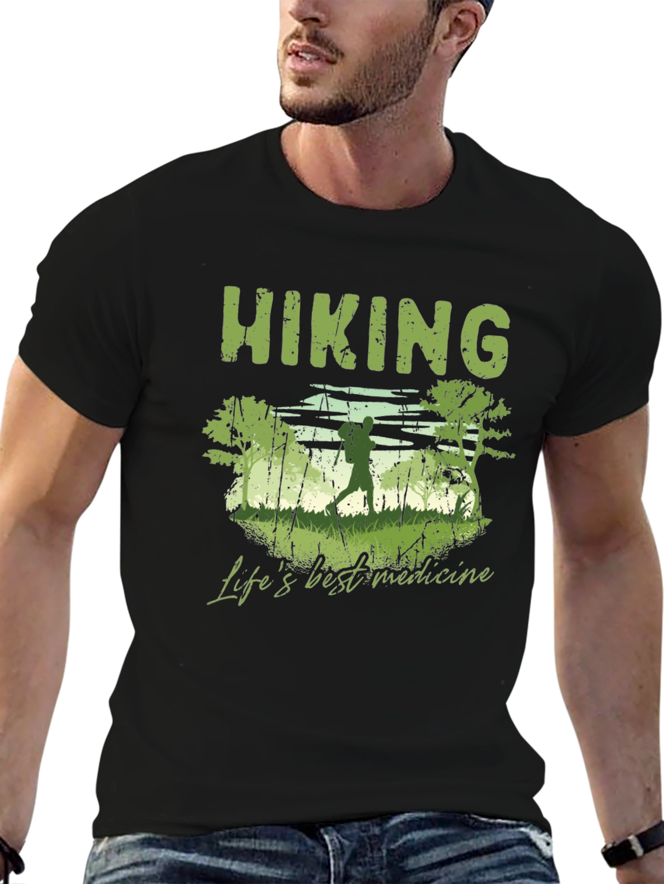 Hiking Lifes Best Medicine Graphic T-Shirt