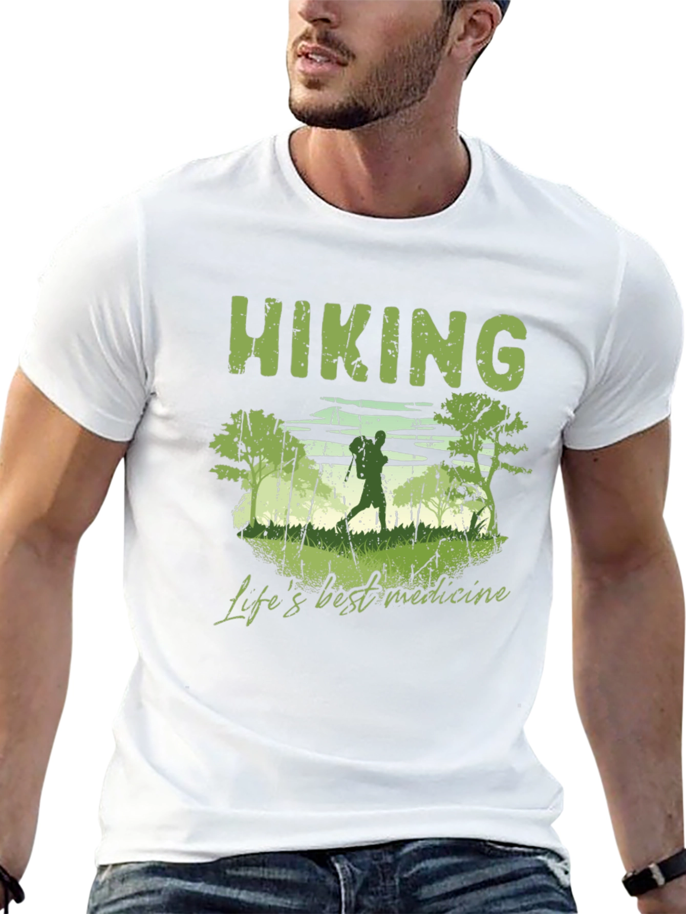 Hiking Lifes Best Medicine Graphic T-Shirt