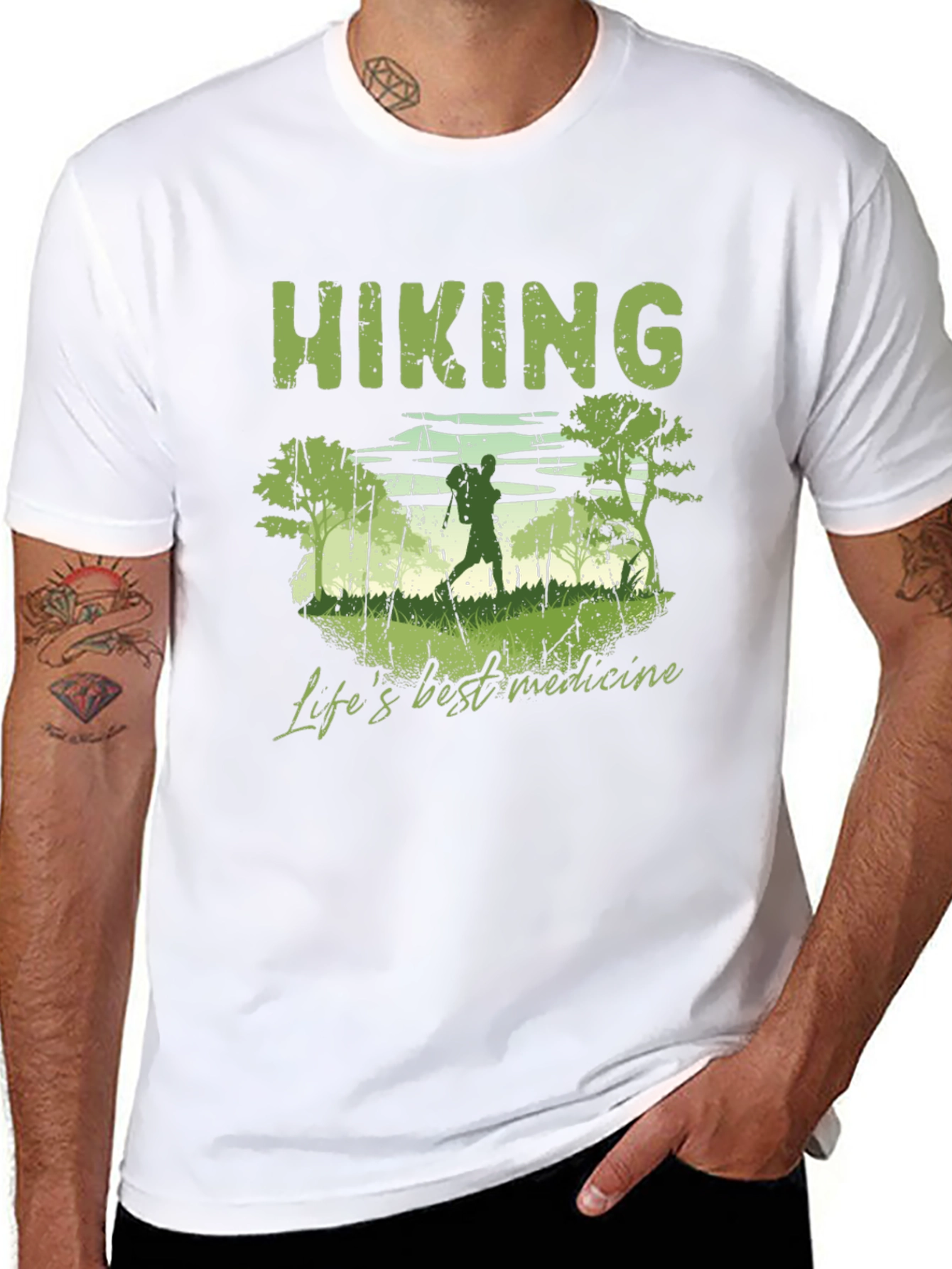 Hiking Lifes Best Medicine Graphic T-Shirt