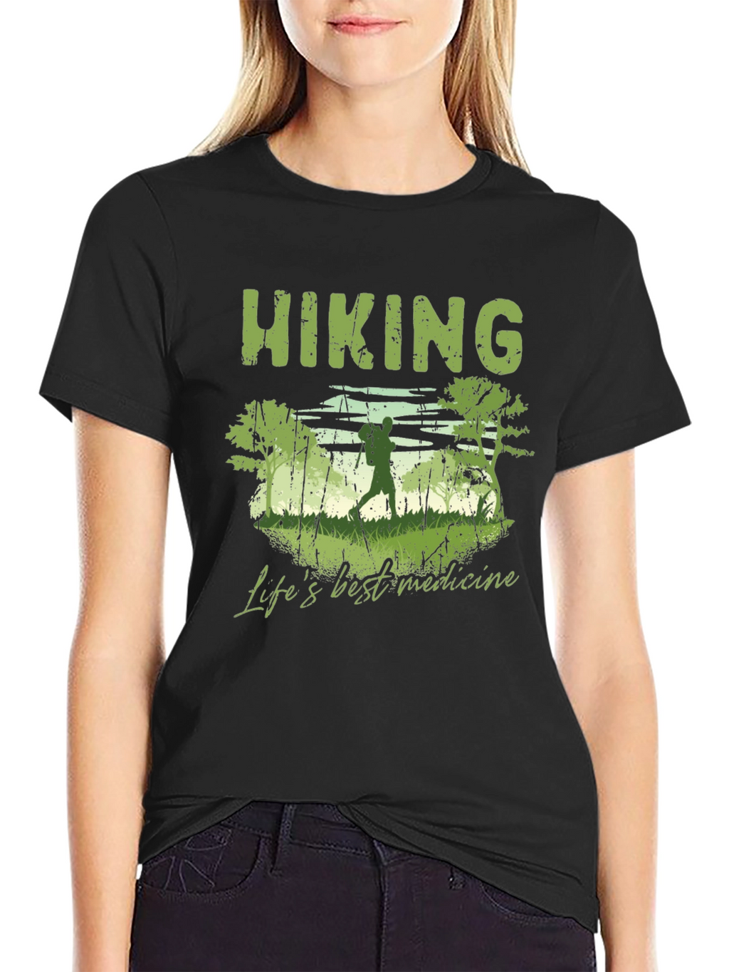 Hiking Lifes Best Medicine Graphic T-Shirt