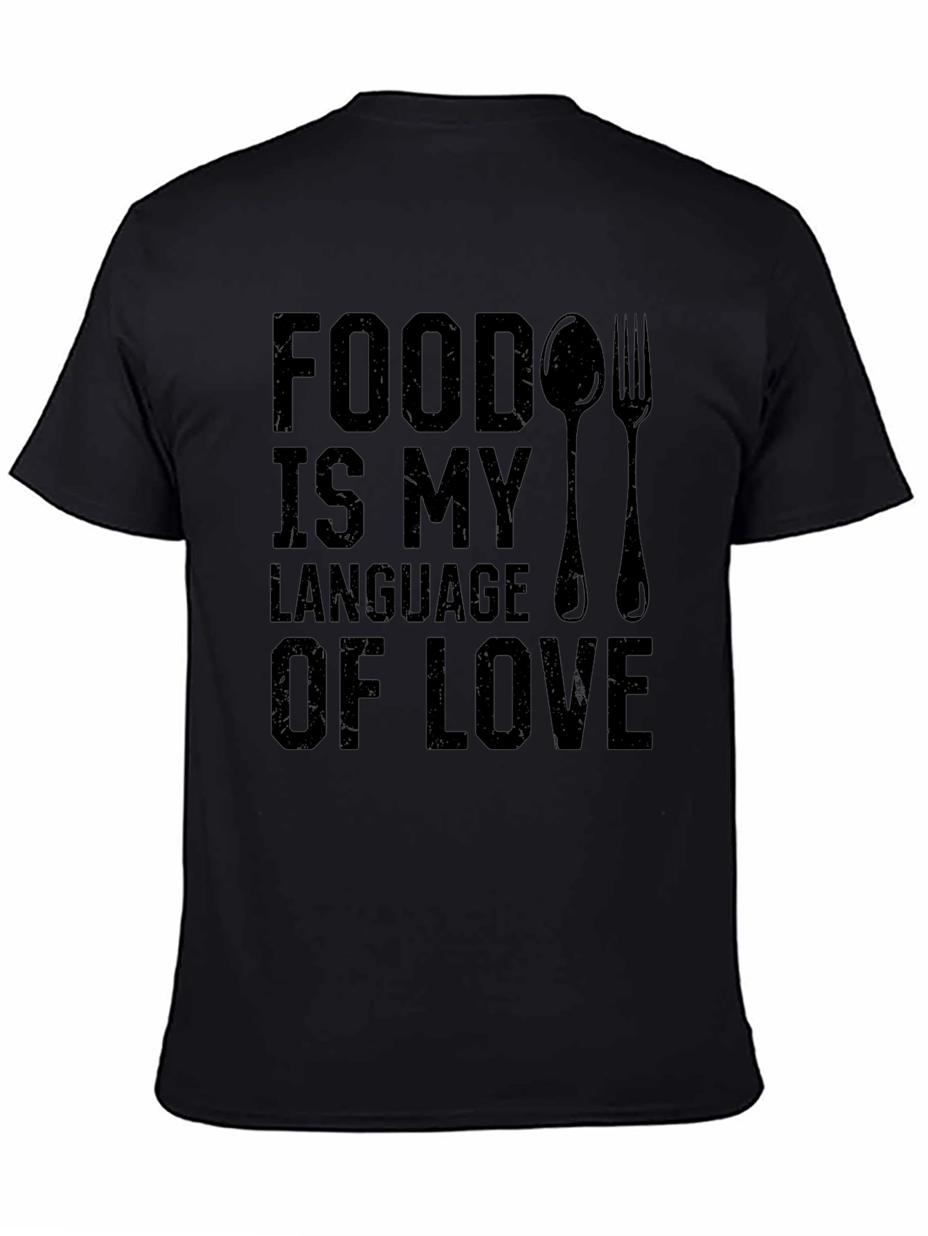 Food Is My Love Language T-Shirt - Unisex Black Tee