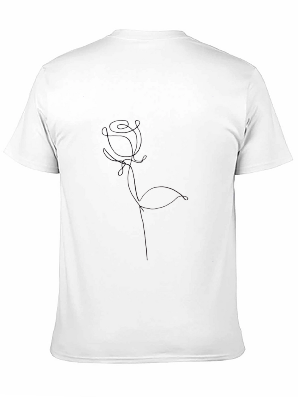 Mens Black Rose Graphic Tee - Casual Style