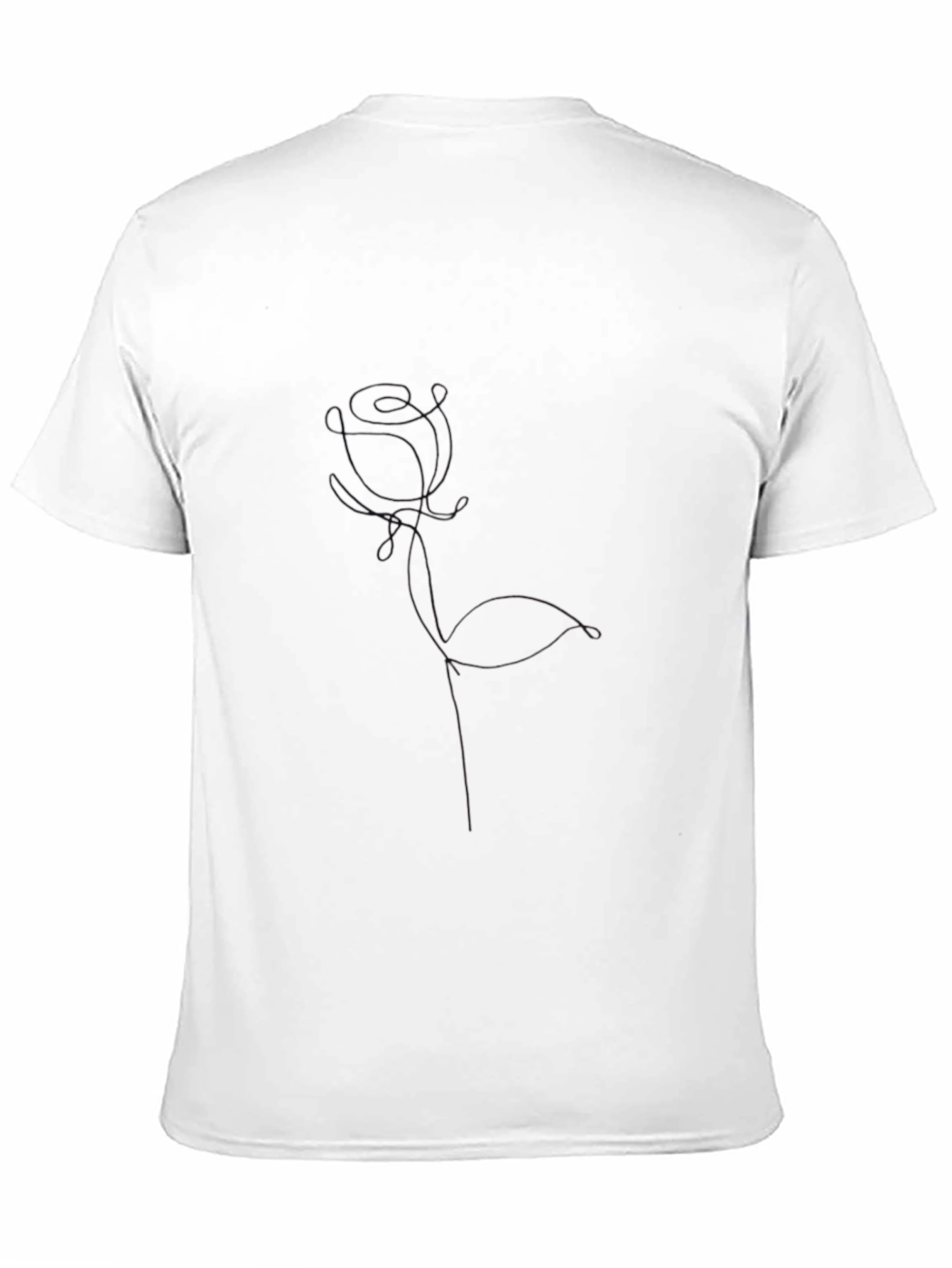 Mens Black Rose Graphic Tee - Casual Style