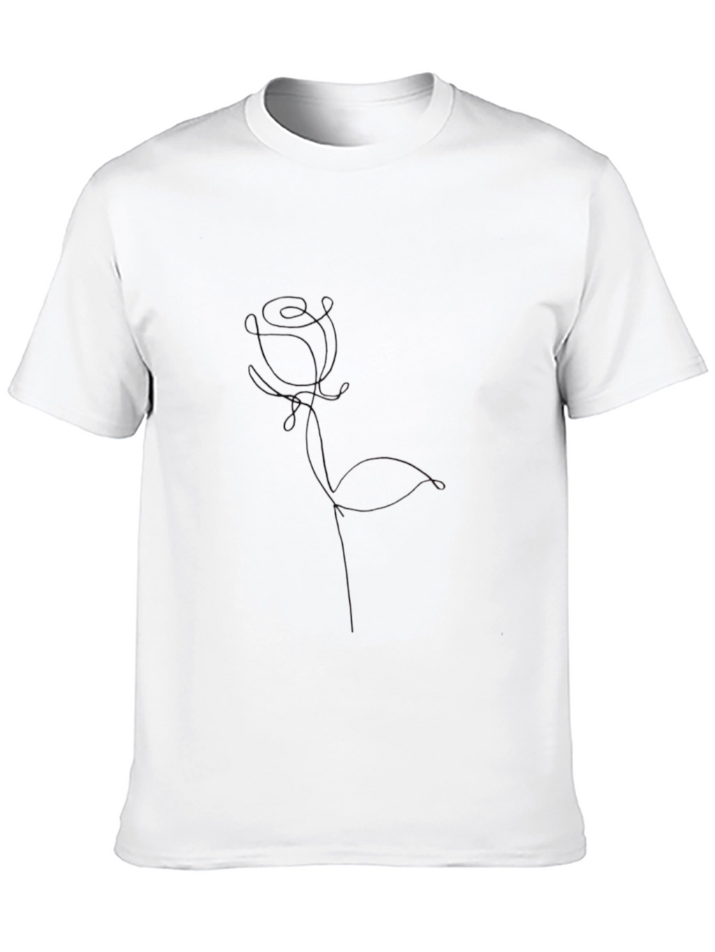 Mens Black Rose Graphic Tee - Casual Style