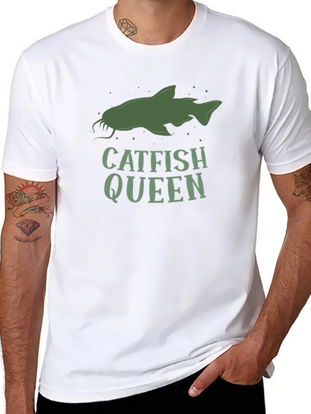 Catfish Queen Graphic Tee - Fishing Lover Shirt
