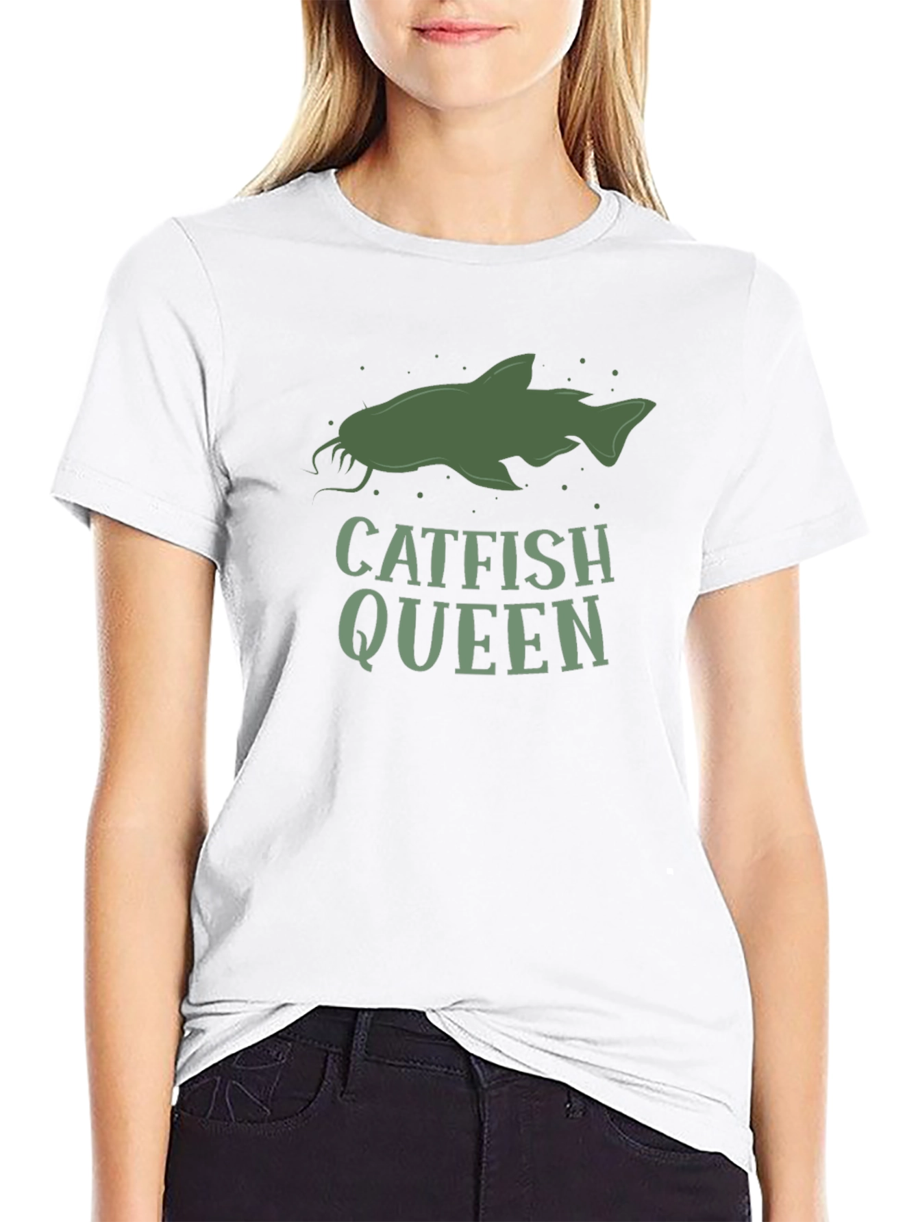Catfish Queen Graphic Tee - Fishing Lover Shirt