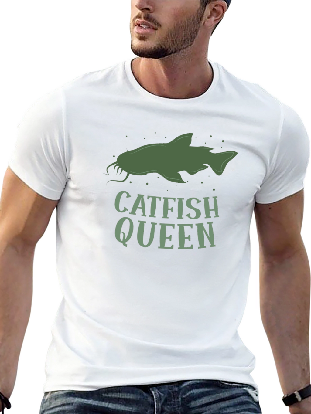 Catfish Queen Graphic Tee - Fishing Lover Shirt