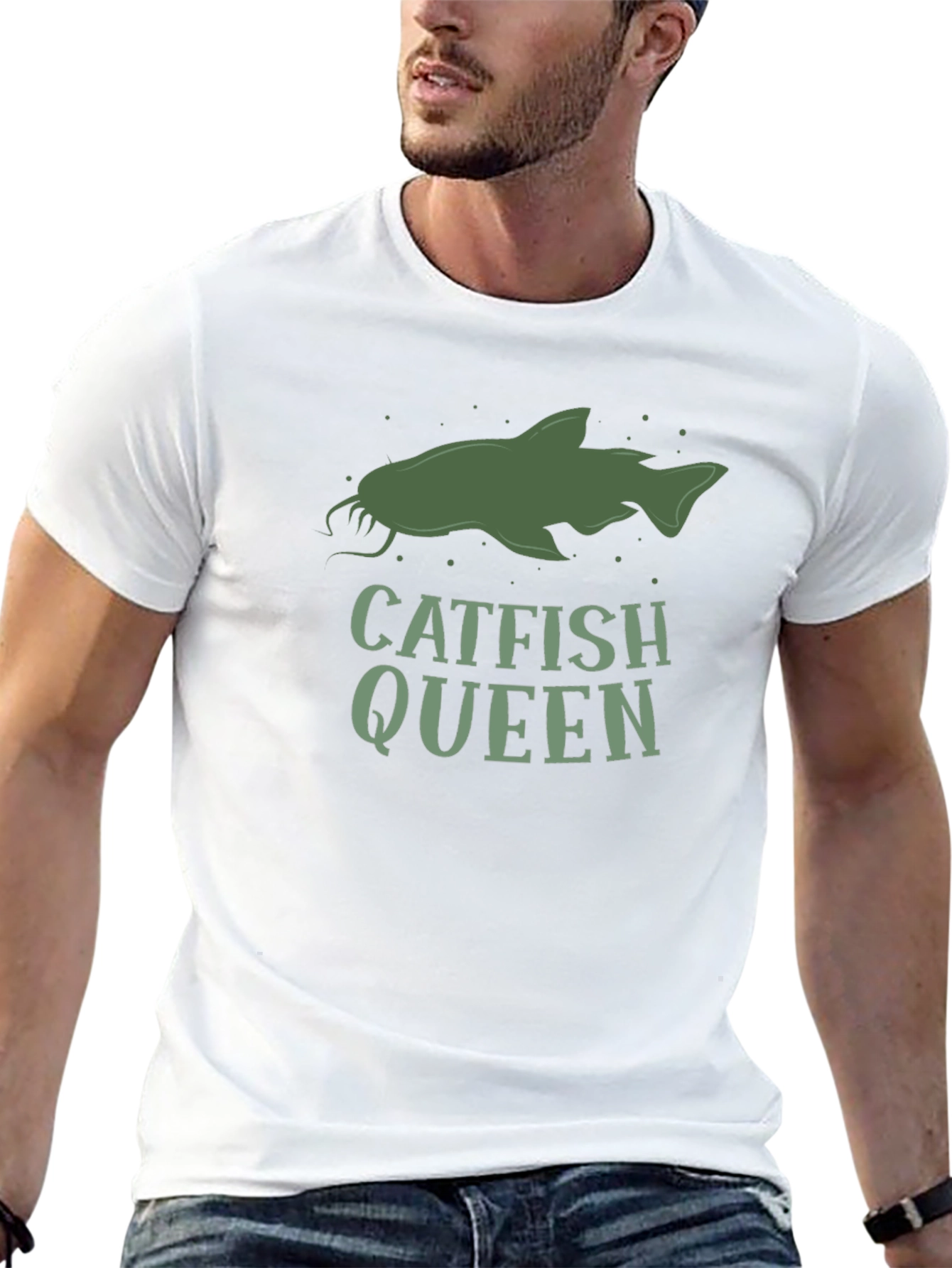 Catfish Queen Graphic Tee - Fishing Lover Shirt