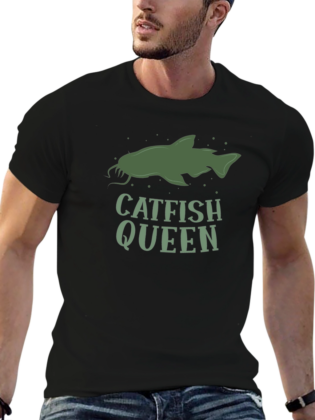 Catfish Queen Graphic Tee - Fishing Lover Shirt