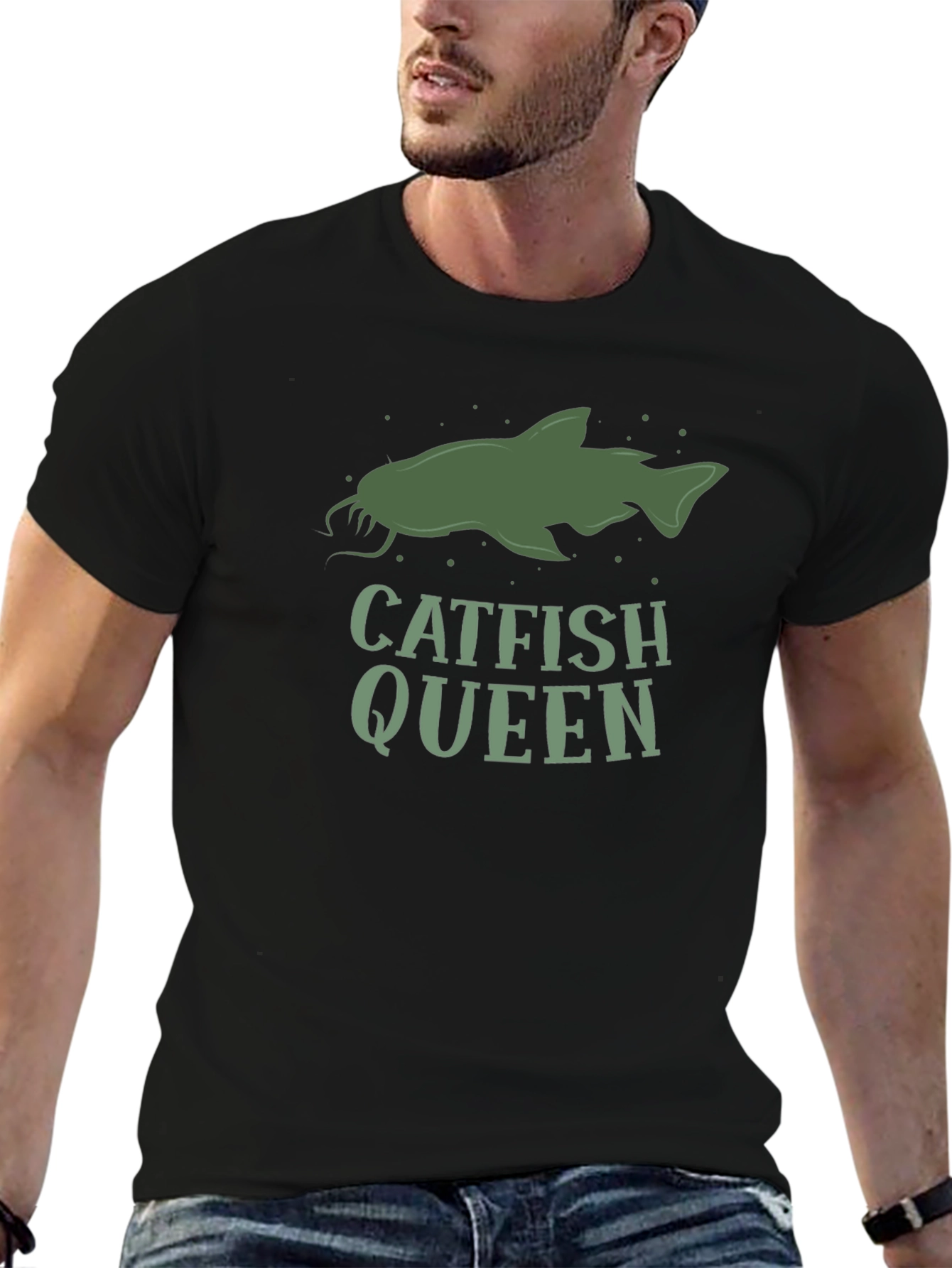 Catfish Queen Graphic Tee - Fishing Lover Shirt