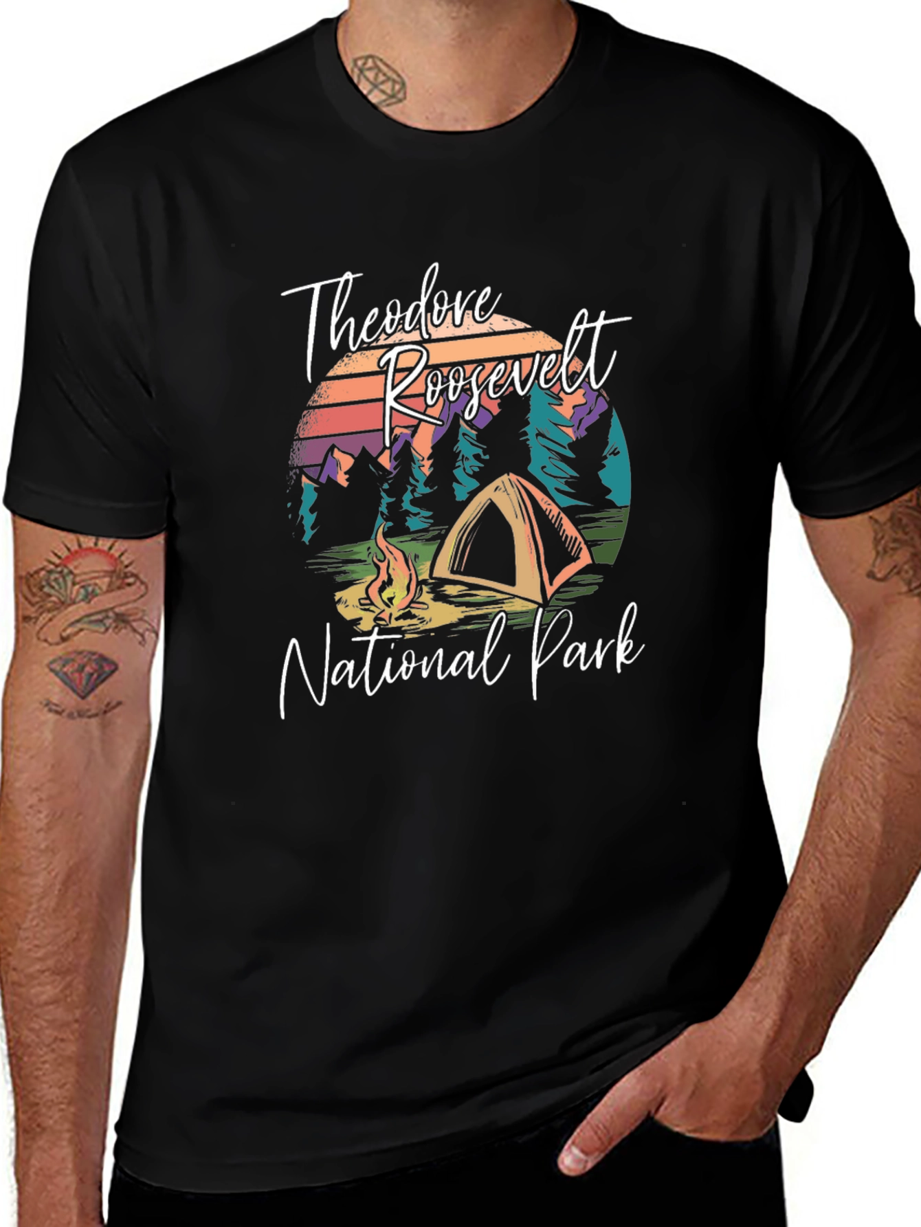 Theodore Roosevelt National Park Camping T-Shirt