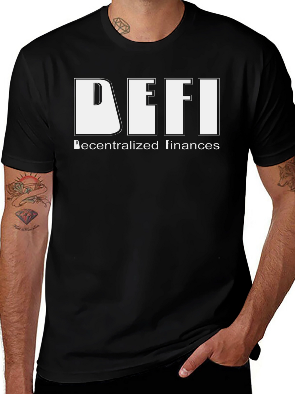 DeFi Decentralized Finances Black T-Shirt