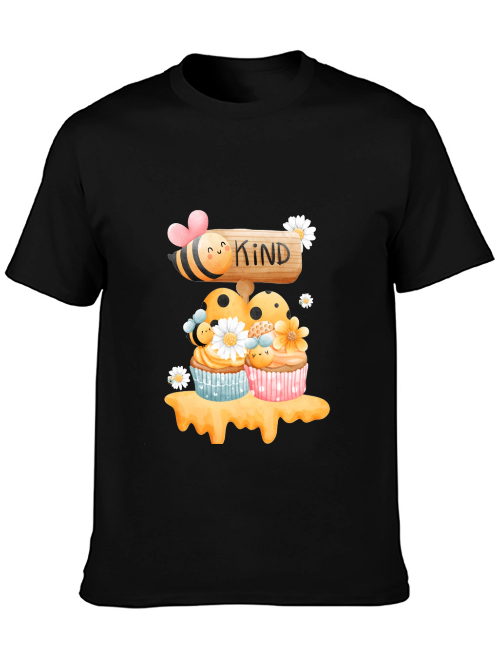 Bee Kind Cupcake T-Shirt - Sweet Graphic Tee