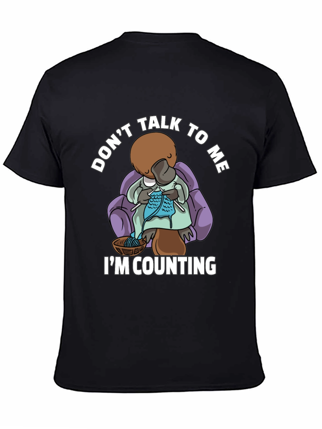 Dont Talk To Me Knitting Platypus T-Shirt