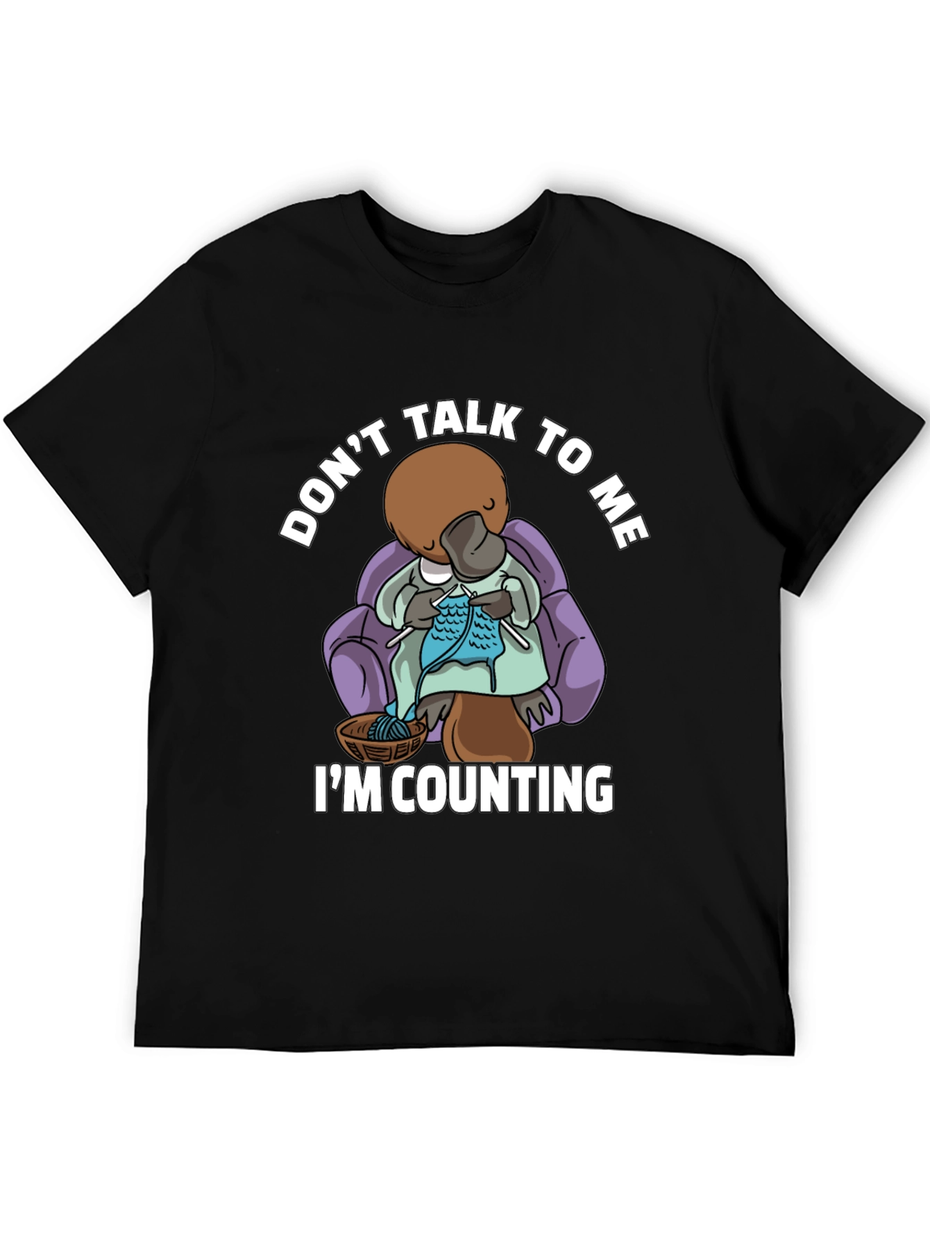 Dont Talk To Me Knitting Platypus T-Shirt