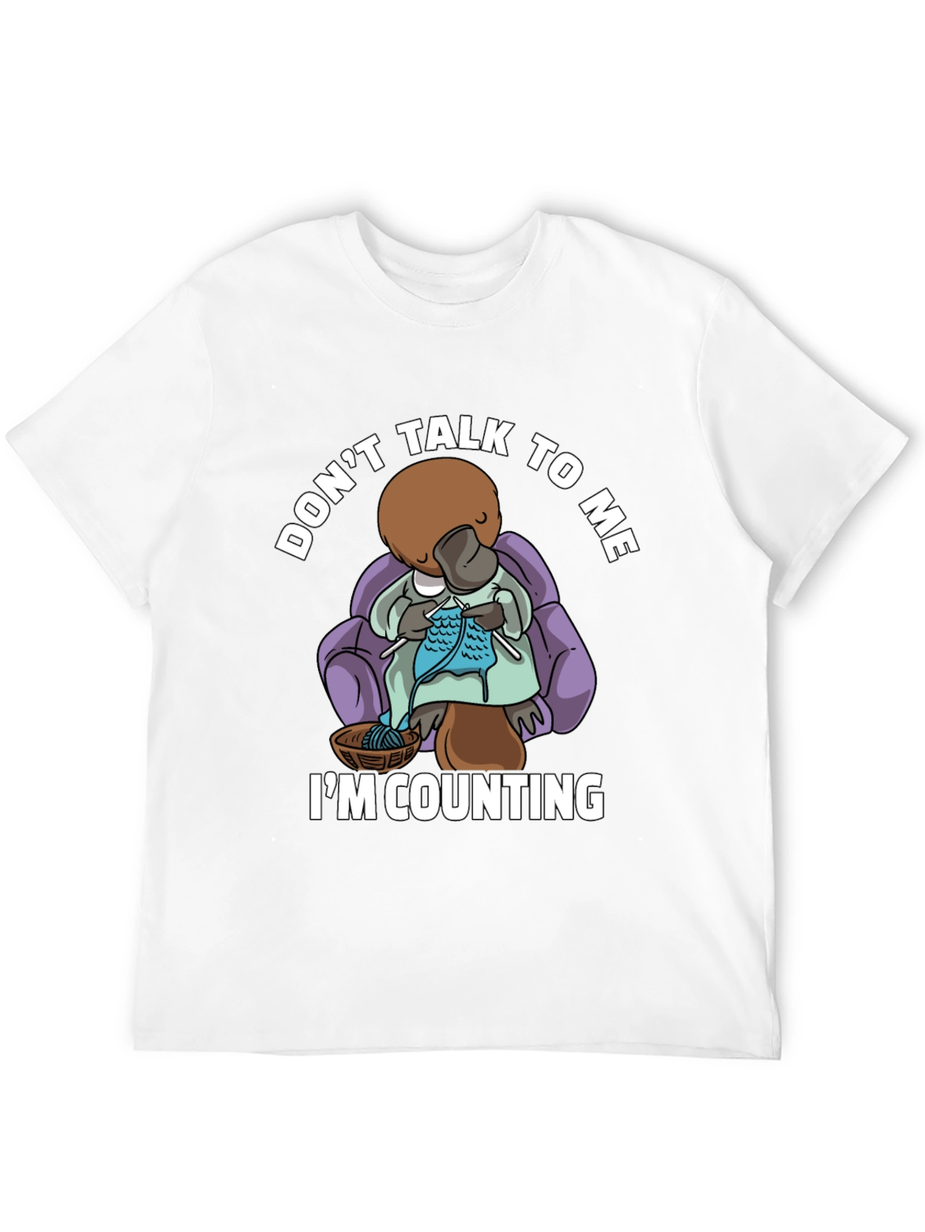 Dont Talk To Me Knitting Platypus T-Shirt