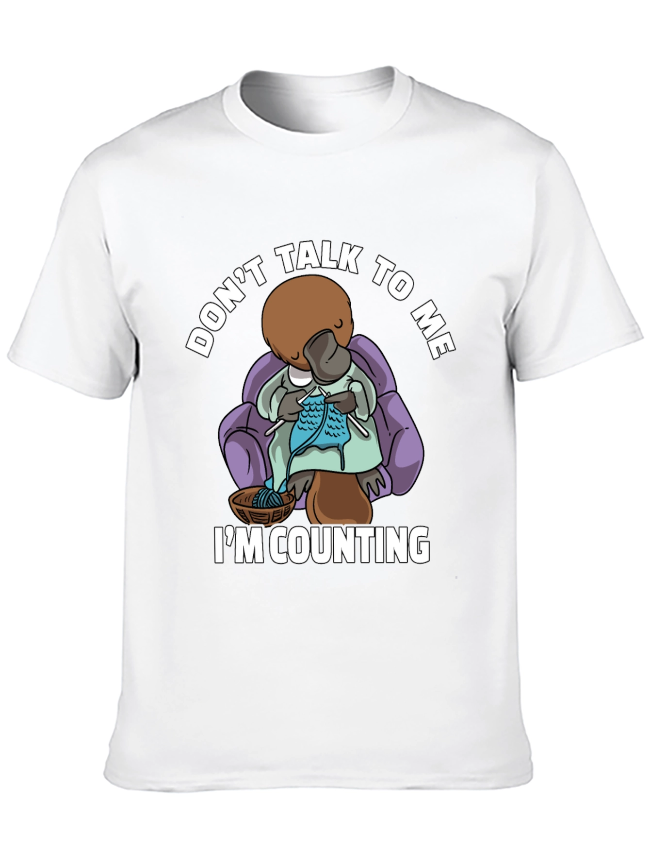 Dont Talk To Me Knitting Platypus T-Shirt