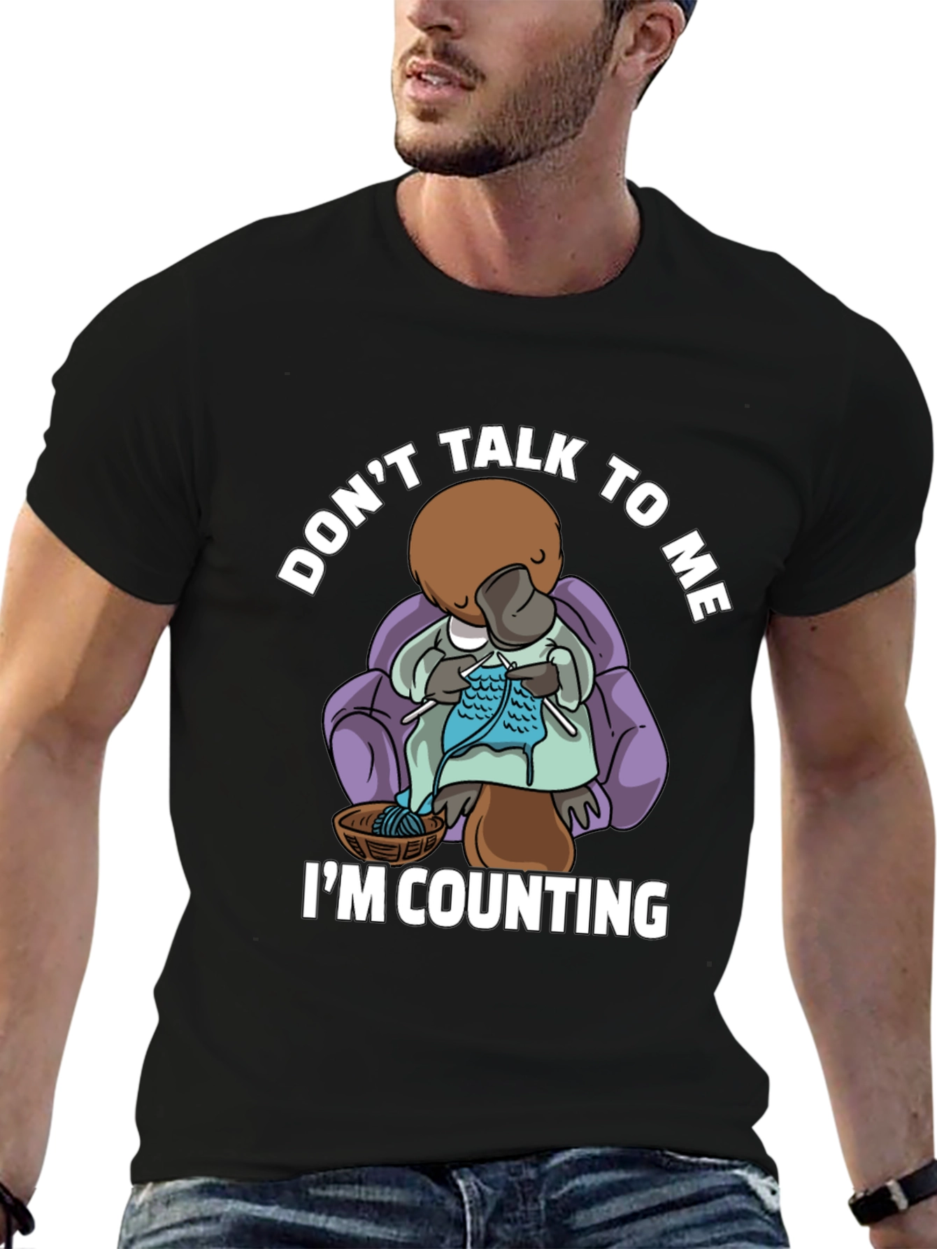 Dont Talk To Me Knitting Platypus T-Shirt