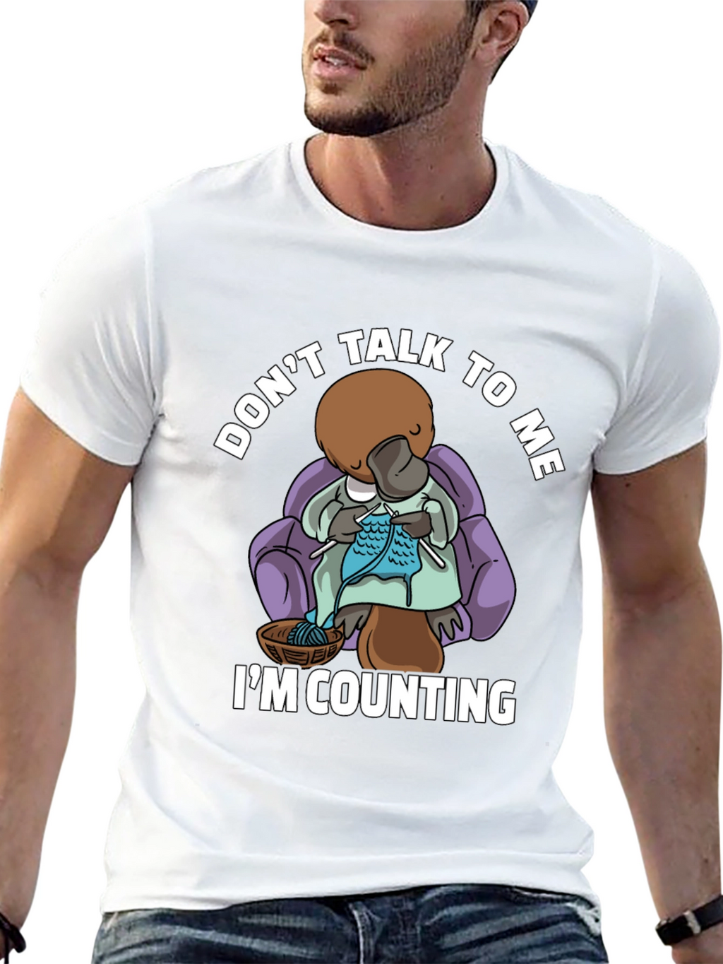 Dont Talk To Me Knitting Platypus T-Shirt