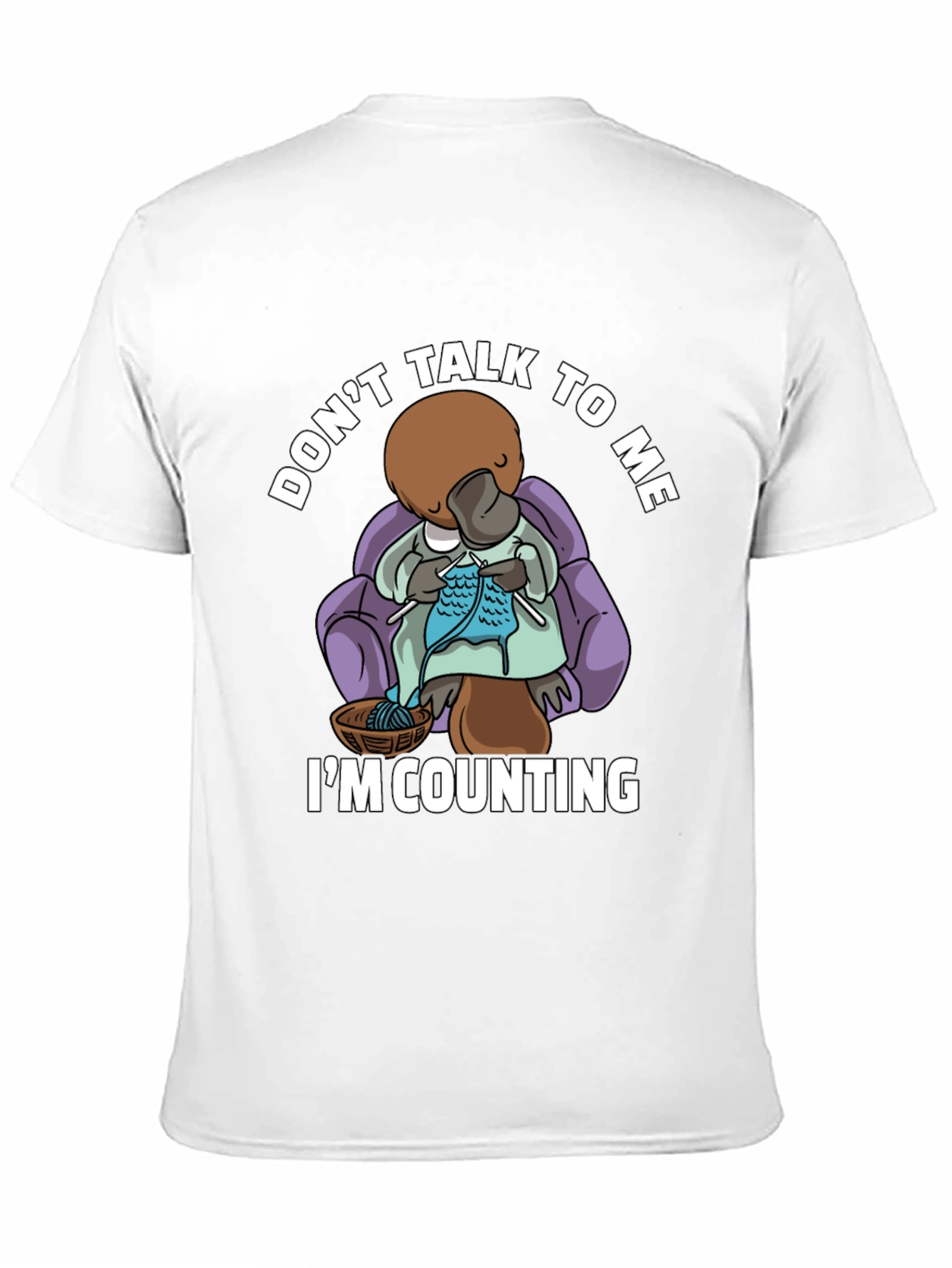 Dont Talk To Me Knitting Platypus T-Shirt