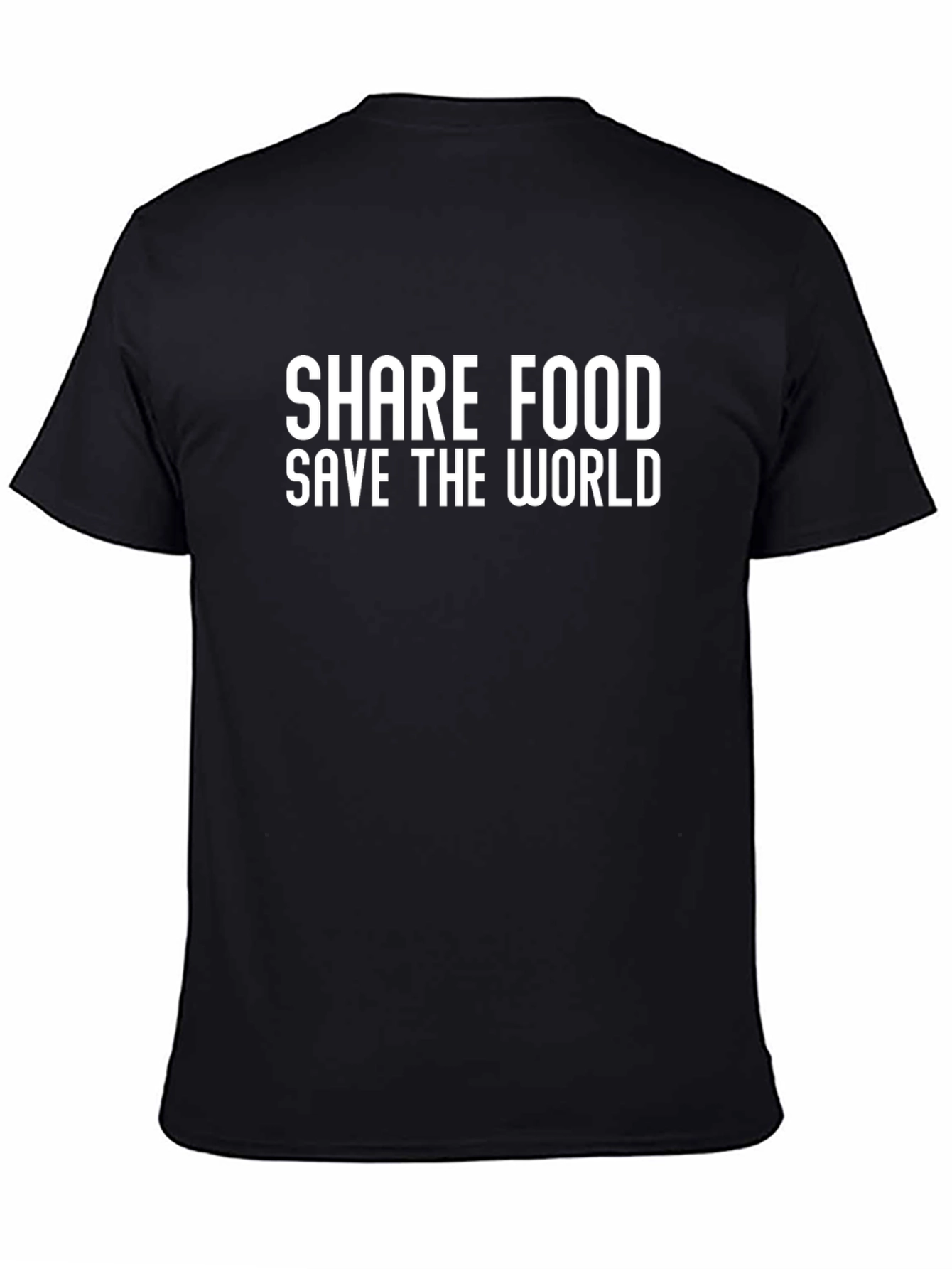 Share Food Save The World Black T-Shirt