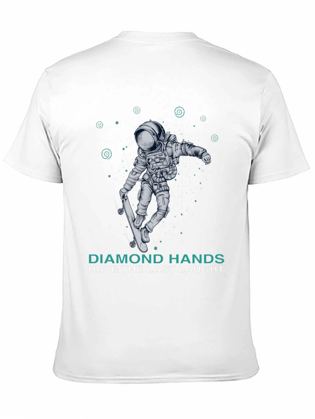 Astronaut Skateboard T-Shirt Diamond Hands