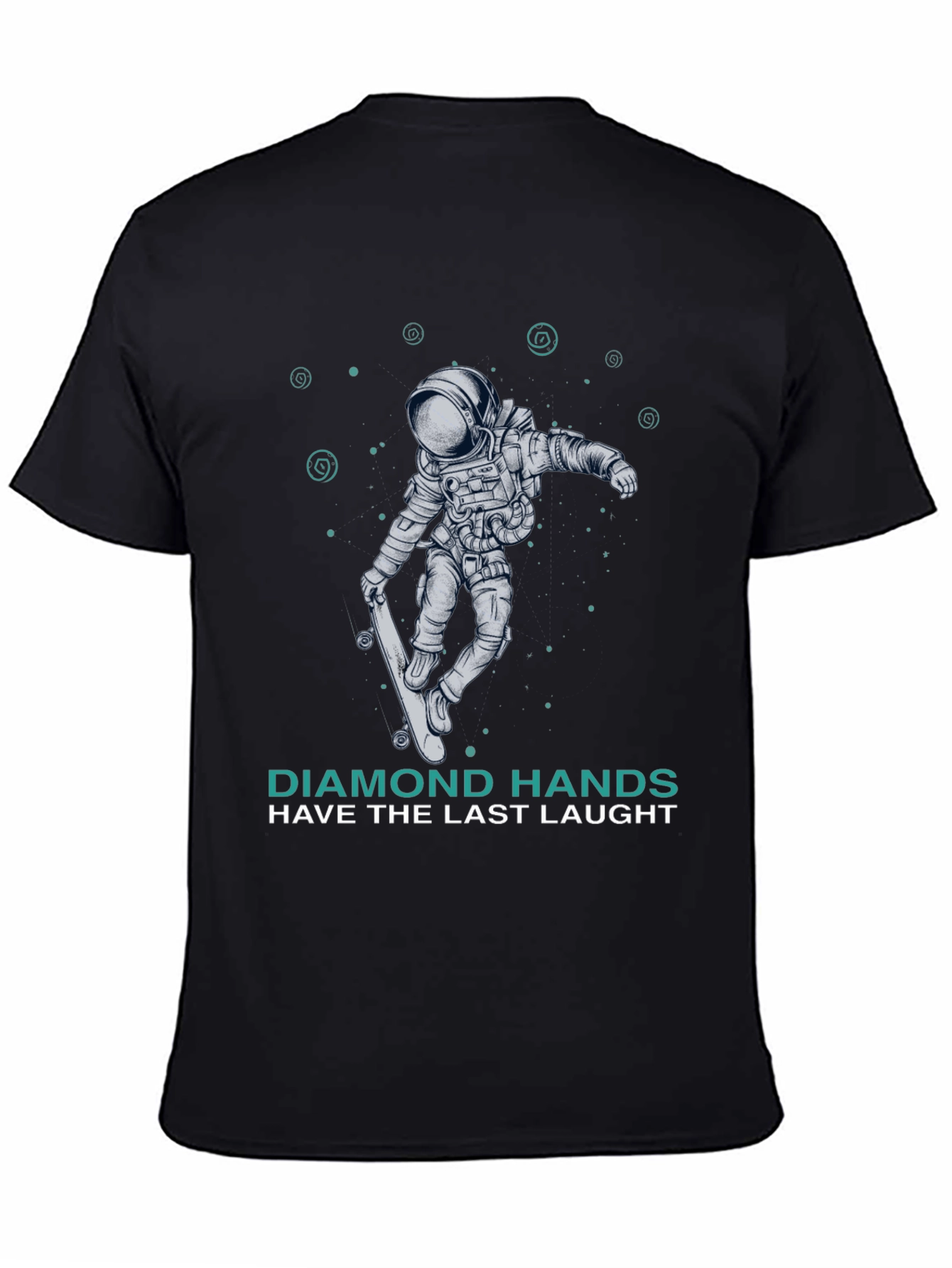 Astronaut Skateboard T-Shirt Diamond Hands