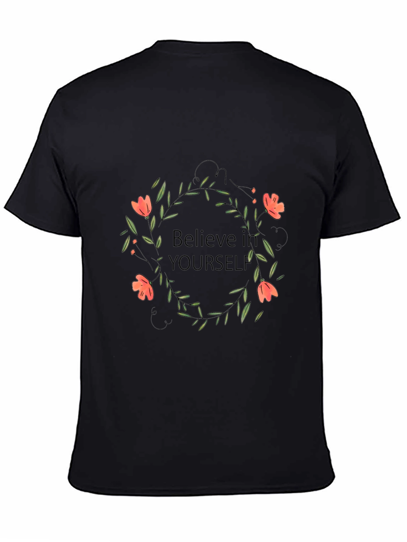 Believe In Yourself Black Graphic Tee