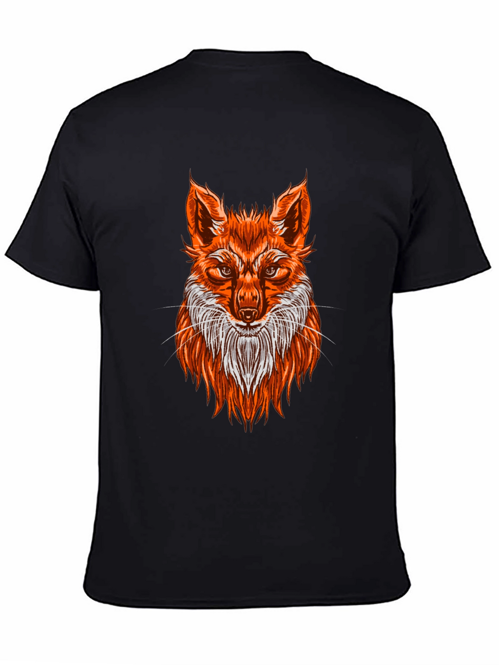 Fox Graphic Print T-Shirt - Black