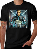 Cyberpunk Rich Guy T-Shirt - Futuristic Style