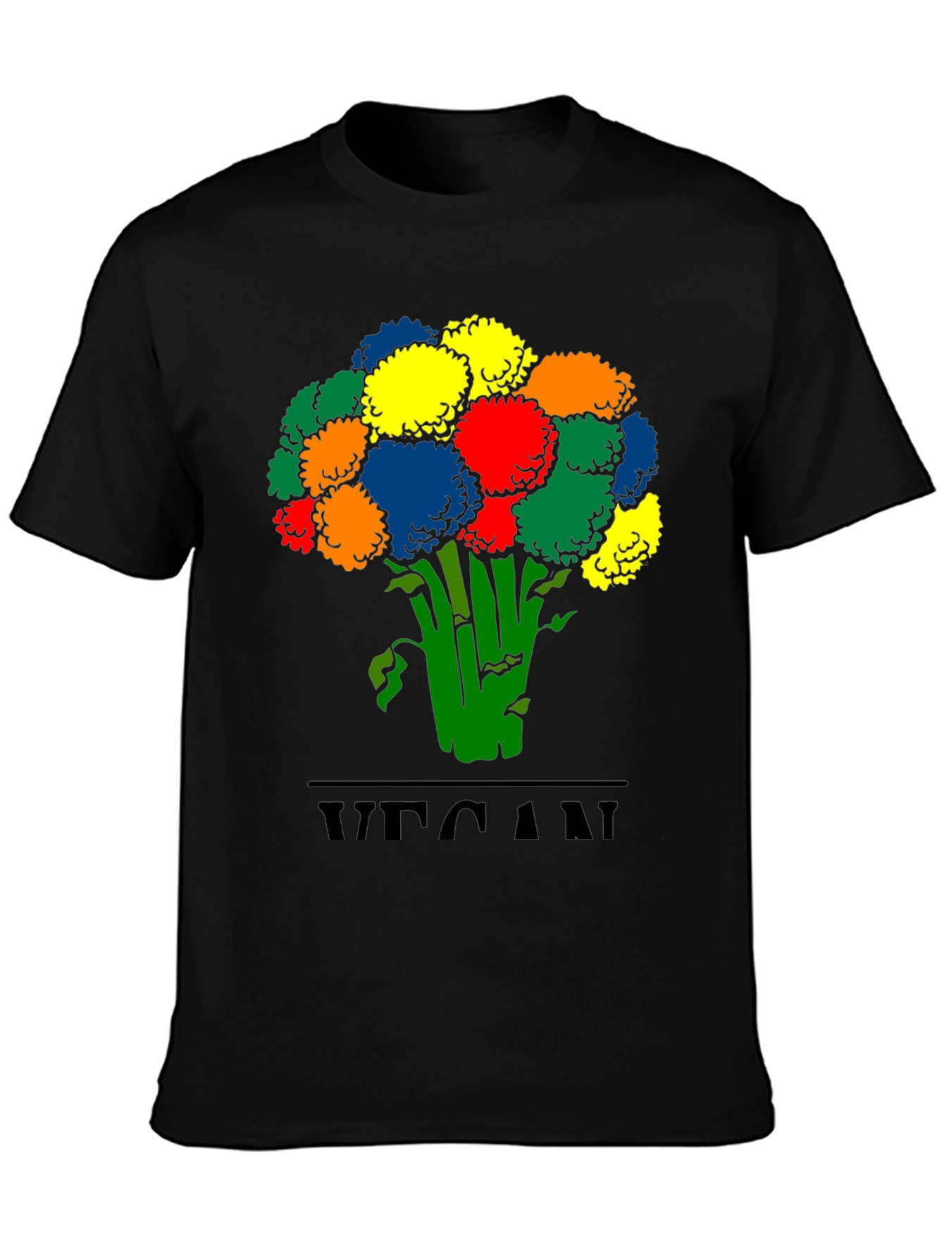 Vegan Bouquet T-Shirt - Colorful & Unique