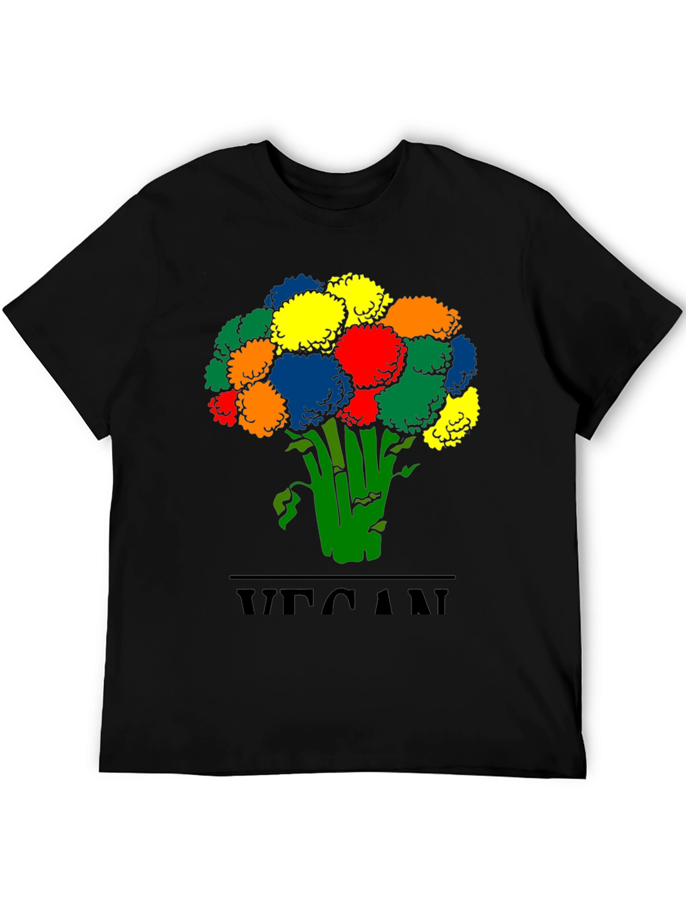 Vegan Bouquet T-Shirt - Colorful & Unique