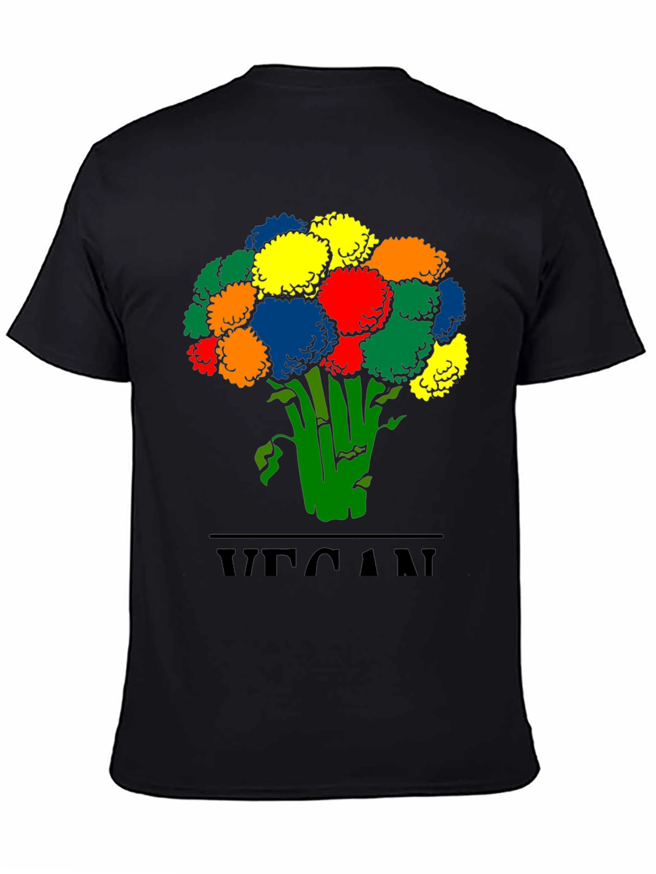 Vegan Bouquet T-Shirt - Colorful & Unique