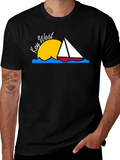 Key West Sailboat T-Shirt - Black Cotton Tee