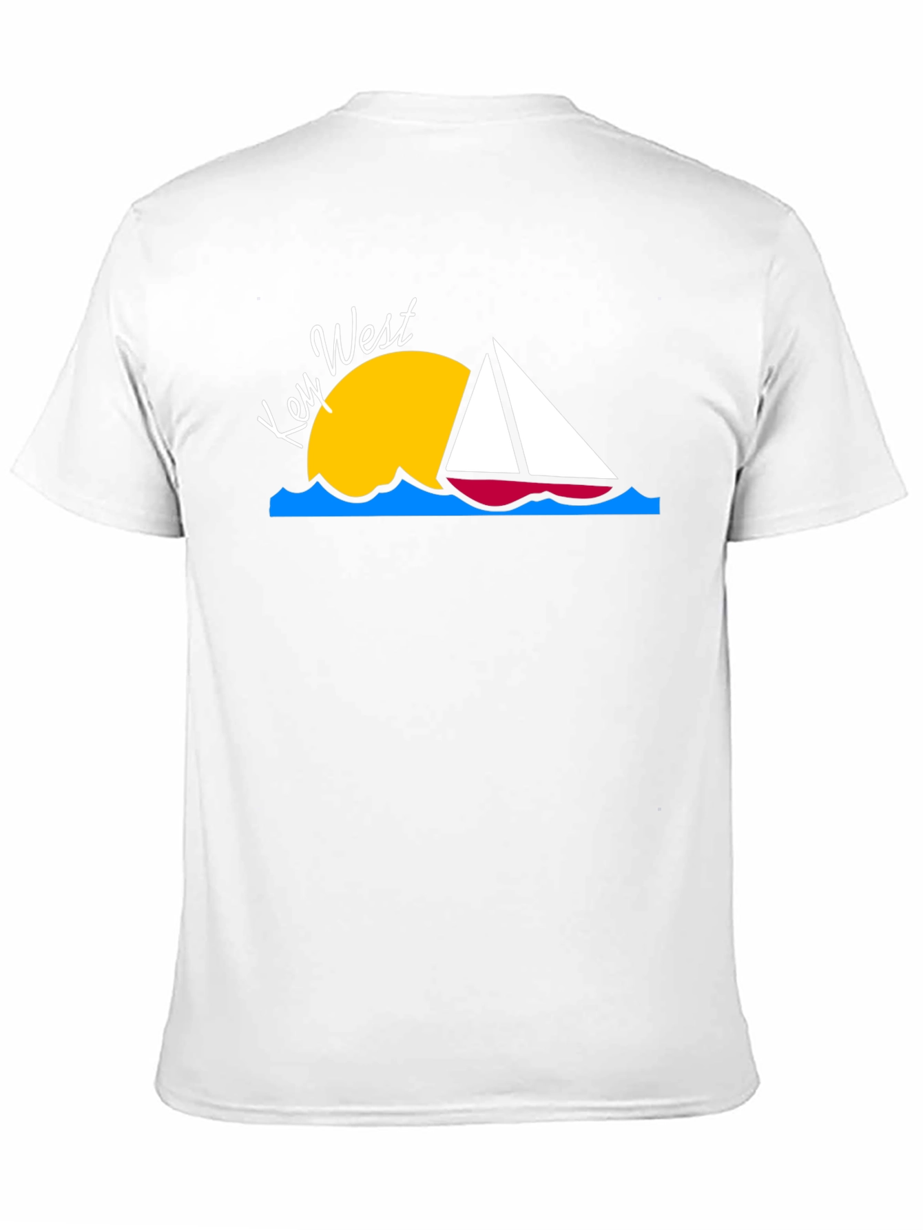 Key West Sailboat T-Shirt - Black Cotton Tee