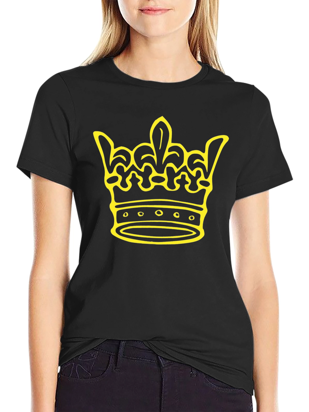 Crown Graphic Tee - Black Cotton Blend