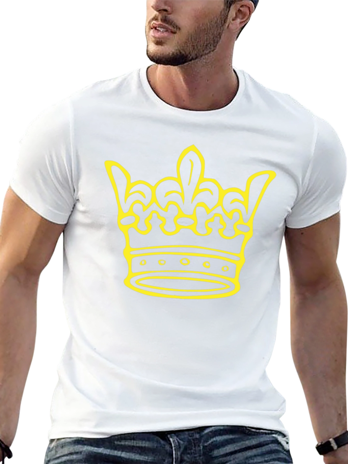 Crown Graphic Tee - Black Cotton Blend