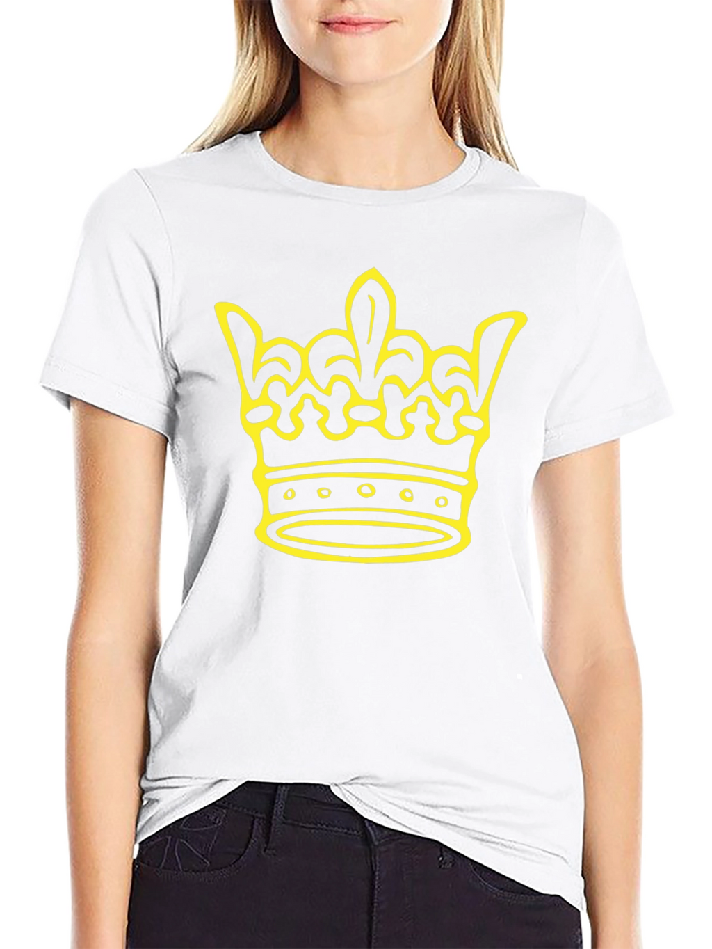 Crown Graphic Tee - Black Cotton Blend