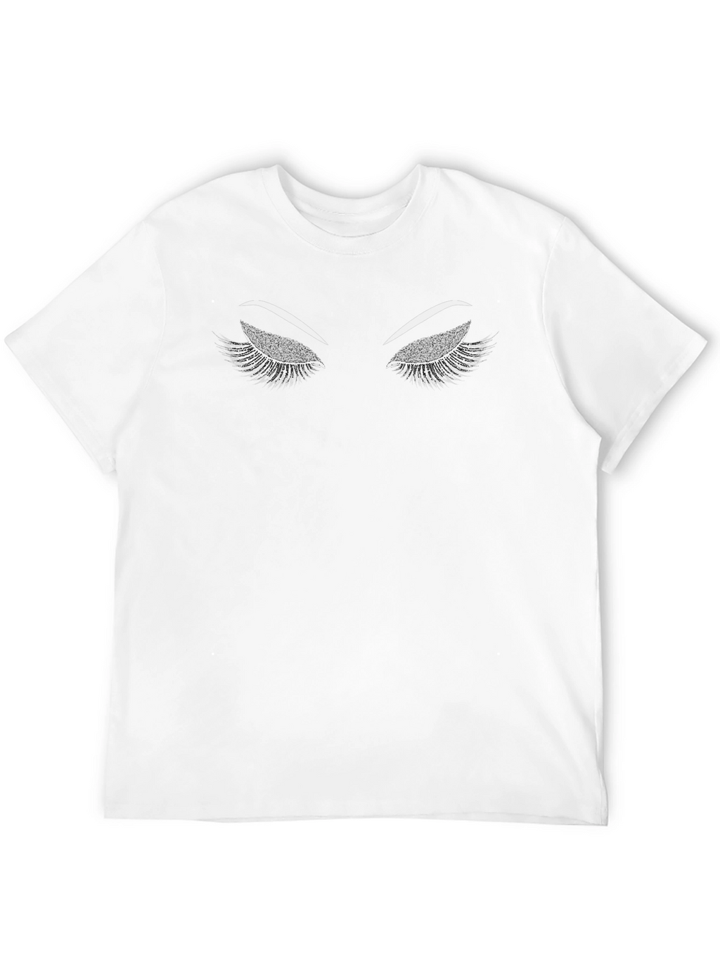 Eyelash Graphic Tee - Stylish Black Shirt