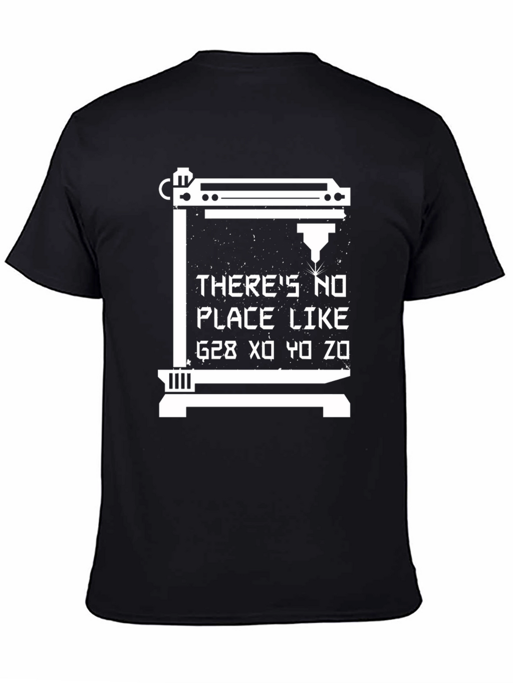 3D Printer Slogan Graphic Tee - Black