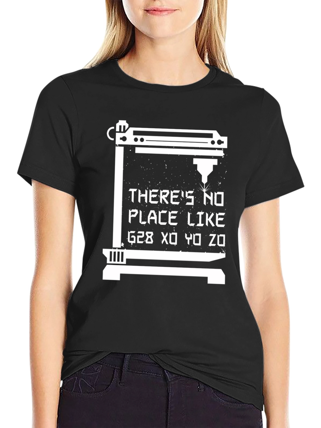 3D Printer Slogan Graphic Tee - Black