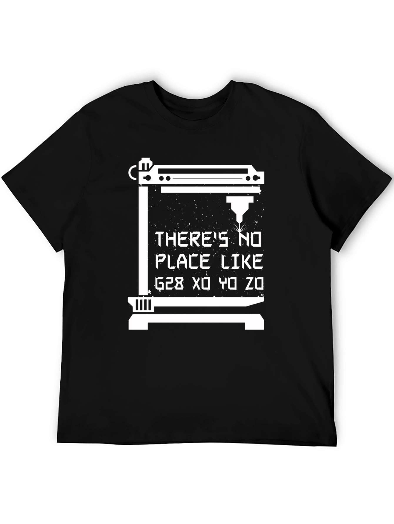 3D Printer Slogan Graphic Tee - Black